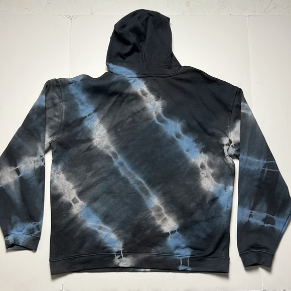 NWT Urban Outfitters Standard Cloth Tie Dye Hoodie Medium Blue - Picture 8 of 8